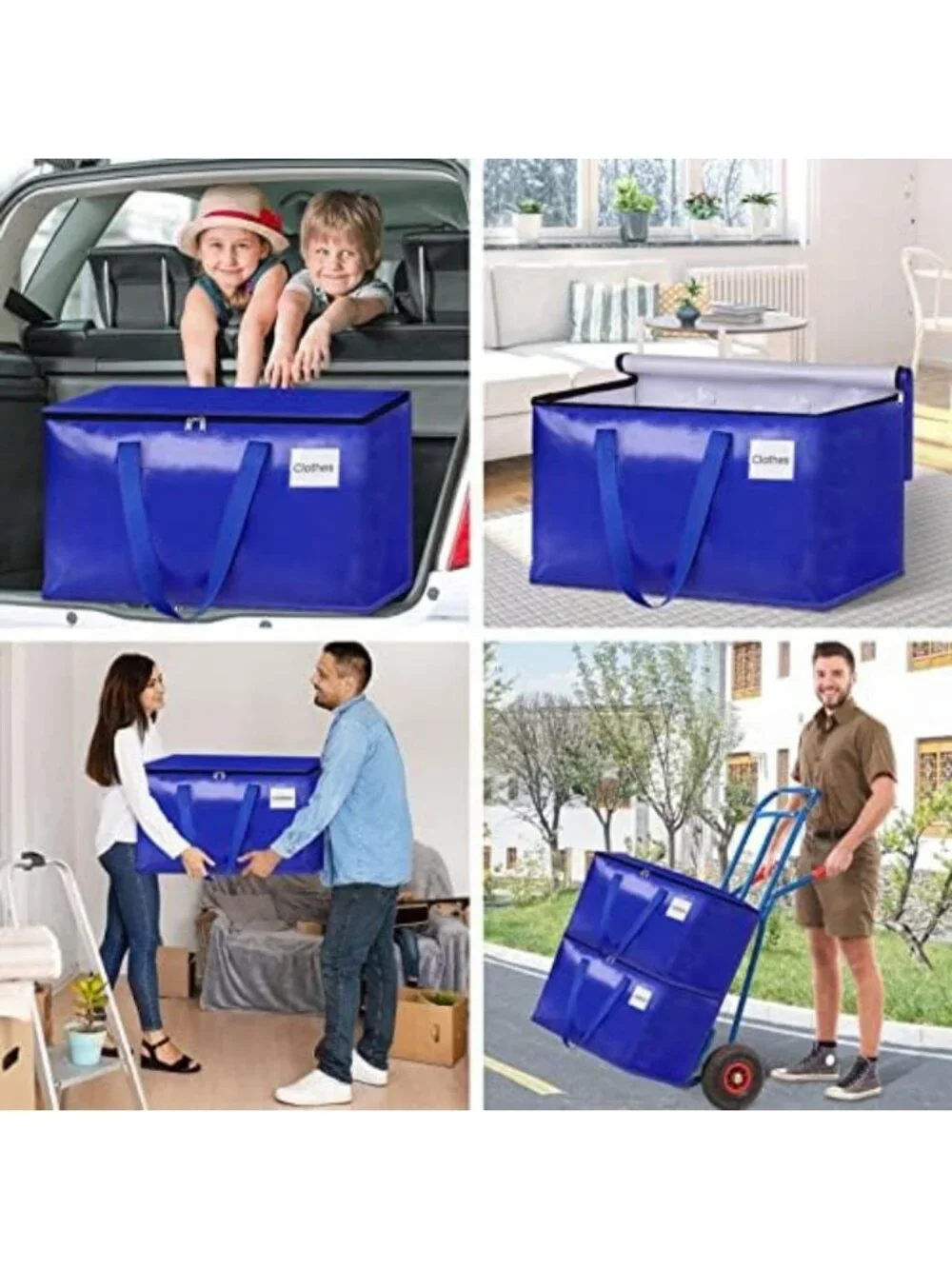 Heavy Duty Moving Bags with Sturdy Handles & Zippers - Space-Saving Storage